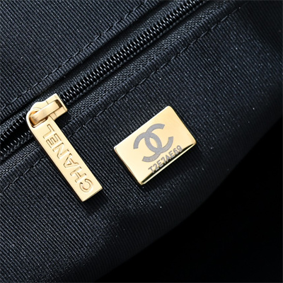 Cha.nel Large Bowling Bag Grained Shiny Calfskin & Gold-Tone Metal Black AS5579