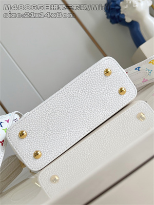 L.V X TM Capucines Mini Bag Taurillon Leather White M48865