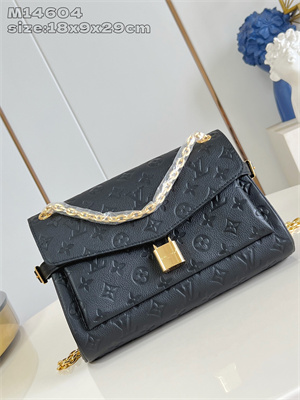 LV Anytime Flap Bag Monogram Empreinte leather Black M14604
