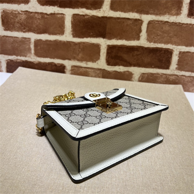 gu.cci ophidia mini top handle bag S*p*e canvas white 696180