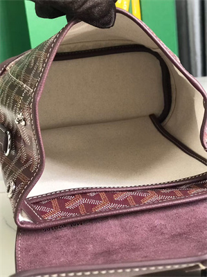 Go*ard alpin mini backpack Go*ardine canvas & chevroches calfskin burgundy