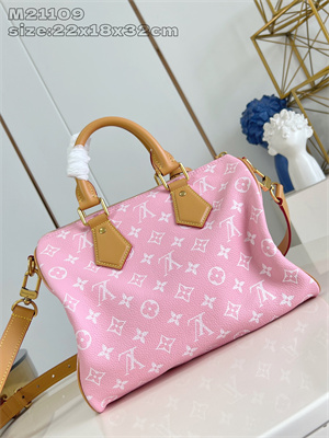 L.V Speedy P9 Bandoulière 30 Monogram Soft Calfskin Sakura Pink