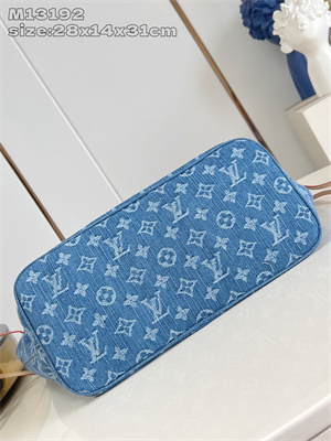 L.V Neverful MM Monogram Blue Denim M13192