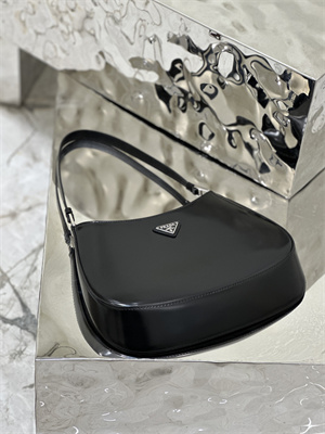 Pra*a cleo brushed leather shoulder bag black 1bc499