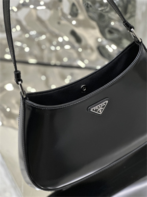 Pra*a cleo brushed leather shoulder bag black 1bc499