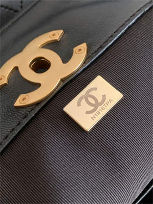 Ch*el small shopping bag suede calfskin, shiny lambskin & gold-tone metal beige & black as5634