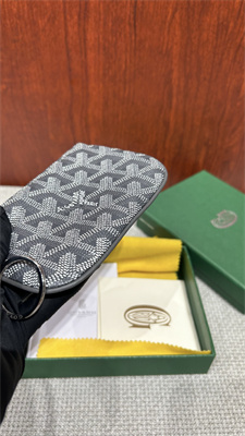 Go*ard key pouch coin purse Go*ardine canvas & chevroches calfskin grey