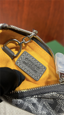 Go*ard key pouch coin purse Go*ardine canvas & chevroches calfskin grey