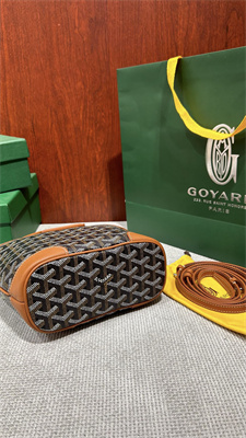 Go*ard beluga mini bag Go*ardine canvas & chevroches calfskin black &tan