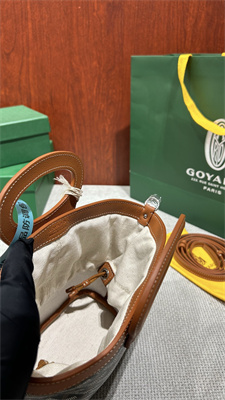 Go*ard beluga mini bag Go*ardine canvas & chevroches calfskin black &tan