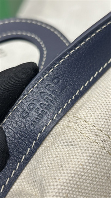 Go*ard beluga mini bag Go*ardine canvas & chevroches calfskin navy blue