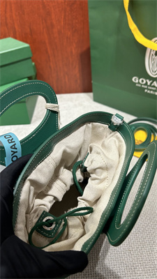 Go*ard beluga mini bag Go*ardine canvas & chevroches calfskin green