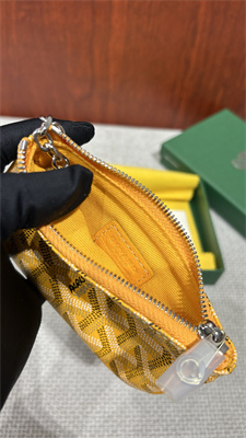 Go*ard key pouch coin purse Go*ardine canvas & chevroches calfskin yellow