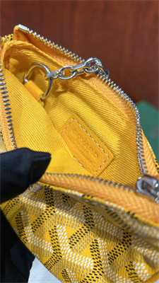 Go*ard key pouch coin purse Go*ardine canvas & chevroches calfskin yellow