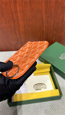 Go*ard key pouch coin purse Go*ardine canvas & chevroches calfskin orange