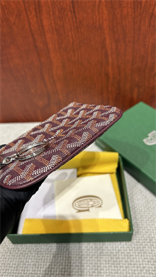 Go*ard key pouch coin purse Go*ardine canvas & chevroches calfskin burgundy