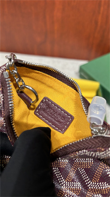 Go*ard key pouch coin purse Go*ardine canvas & chevroches calfskin burgundy