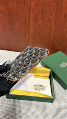 Go*ard key pouch coin purse Go*ardine canvas & chevroches calfskin black&tan