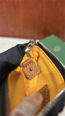 Go*ard key pouch coin purse Go*ardine canvas & chevroches calfskin black&tan