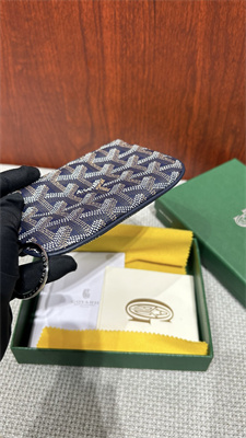 Go*ard key pouch coin purse Go*ardine canvas & chevroches calfskin navy blue