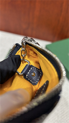 Go*ard key pouch coin purse Go*ardine canvas & chevroches calfskin navy blue