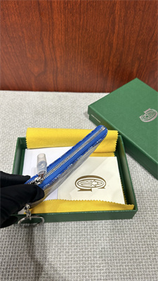 Go*ard key pouch coin purse Go*ardine canvas & chevroches calfskin sky blue