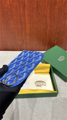 Go*ard key pouch coin purse Go*ardine canvas & chevroches calfskin sky blue