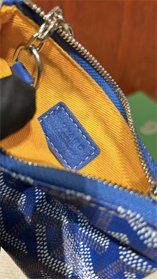 Go*ard key pouch coin purse Go*ardine canvas & chevroches calfskin sky blue