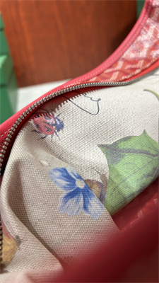 Go*ard bohème hobo bag Go*ardine canvas & chevroches calfskin fuchsia