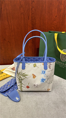 Go*ard anjou mini bag chevroches calfskin & Go*ardine canvas iris