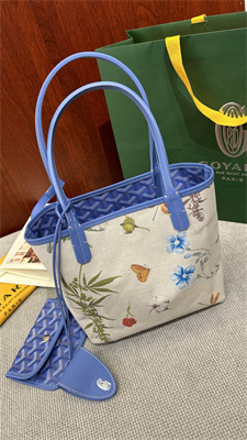 Go*ard anjou mini bag chevroches calfskin & Go*ardine canvas iris