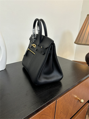 Birkin Colormatic Bag Swift Leather 25/30 Gold/Silver Hardware In Black Color HS