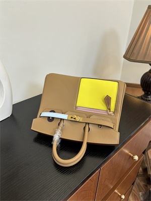 Birkin Colormatic Bag Swift Leather 25/30 Gold/Silver Hardware In CHAI, LIME, MAUVE SYLVESTRE, BLEU BRUME, CASSIS & NATA Color HS