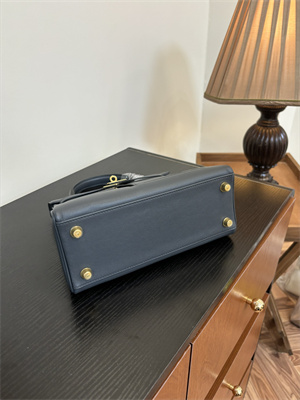 Kelly Colormatic Bag Swift Leather 25/28CM Gold/Silver Hardware In Ardoise Color HS