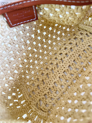 L.V Hills Pochette Raffia & Brown Calfskin M14304