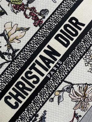 CD Medium Lady D-Lite Bag Embroidery White