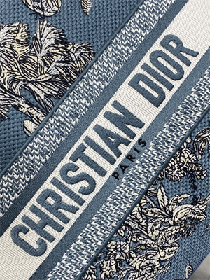 CD Medium Lady D-Lite Bag Embroidery Blue