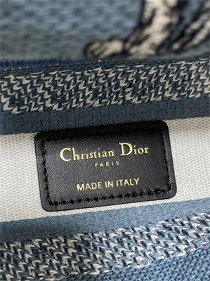 CD Medium Lady D-Lite Bag Embroidery Blue