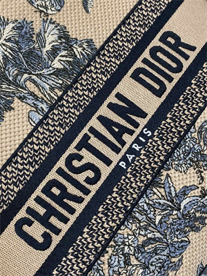 CD Medium Lady D-Lite Bag Embroidery Beige