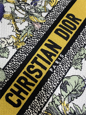 CD Medium Lady D-Lite Bag Embroidery White