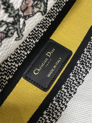 CD Medium Lady D-Lite Bag Embroidery White