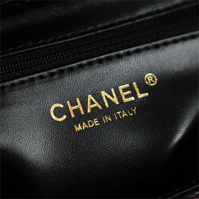 Cha.nel Mini Shopping Bag Kelly Bag Raffia Gold-Tone Metal Black AS4416