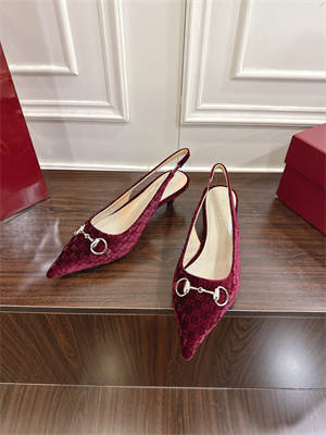 G*u*i velvet heeled slingback women 38964