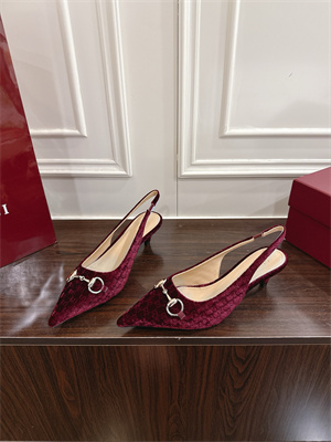 G*u*i velvet heeled slingback women 38964