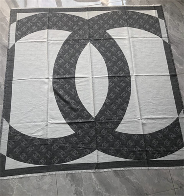 Ch*el wool/cashmere/silk scarf/shawl 38933