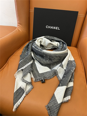 Ch*el wool/cashmere/silk scarf/shawl 38933
