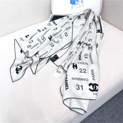 Ch*el cashmere/silk scarf/shawl 38934