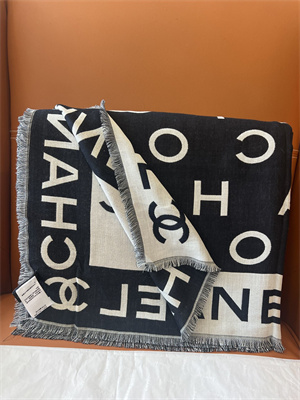 Ch*el wool/cashmere/silk scarf/shawl 38936