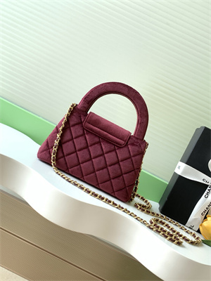 Cha.nel Mini Shopping Bag Kelly Bag Velvet Gold-Tone Metal AS4416