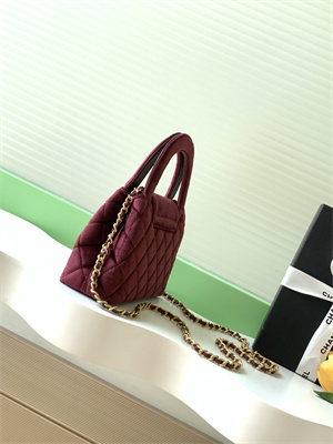 Cha.nel Mini Shopping Bag Kelly Bag Velvet Gold-Tone Metal AS4416
